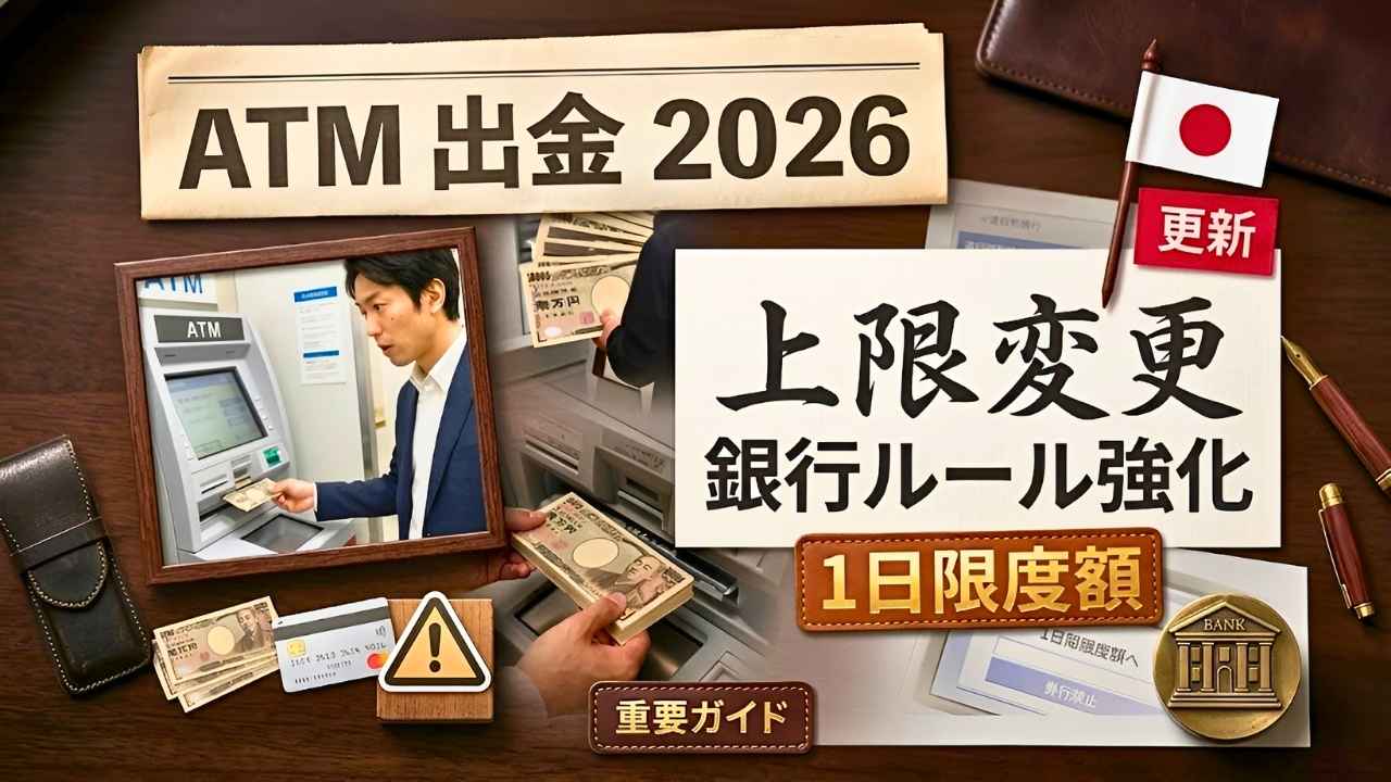 日本ATM利用規制2026完全ガイド|引き出し限度額と手数料・運用ルールまとめ