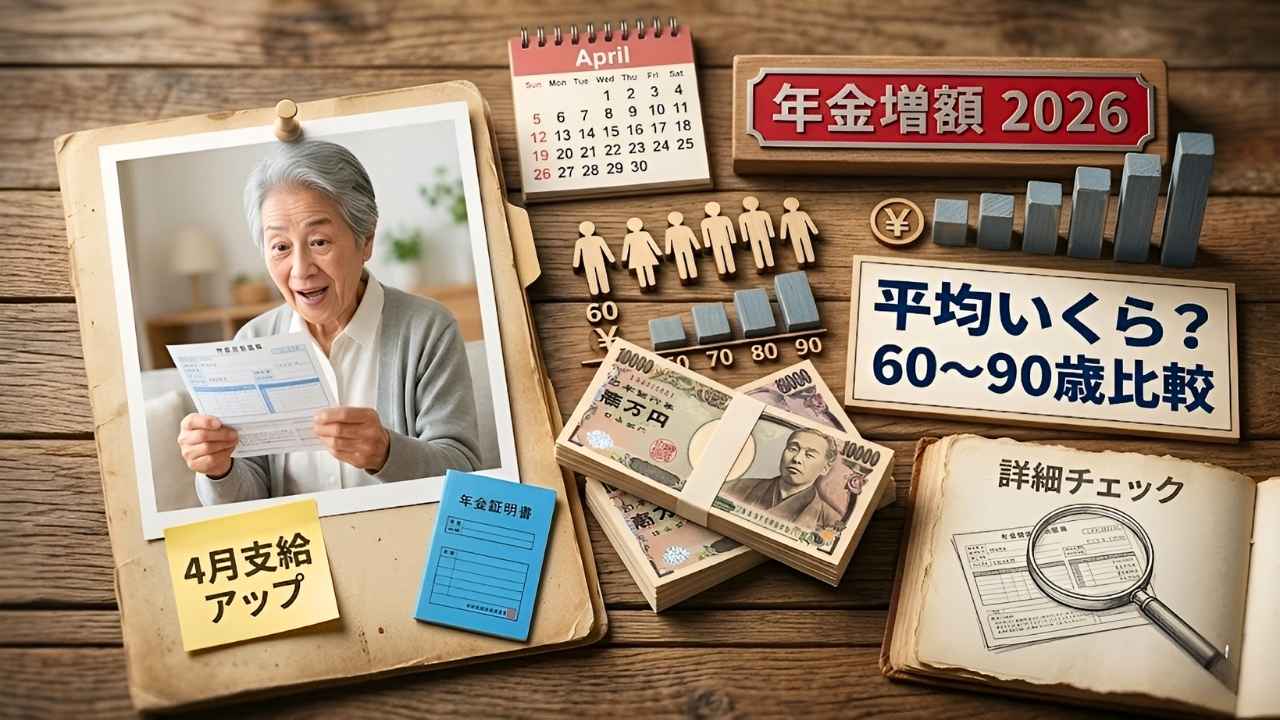 2026年4月年金アップデート｜60歳から90歳の平均月額支給額と生活安定への影響を徹底解説