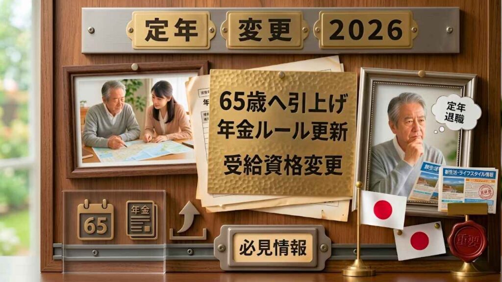 年金受給資格65歳開始2026｜日本の定年延長と新ルールの仕組みと課題分析