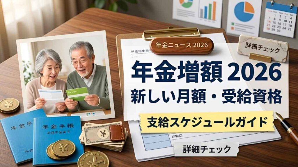 2026年最新 年金増額ガイド|新しい月額・受給資格・支給スケジュールを徹底解説