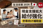 日本の低所得者支援2026｜世帯救済と生活安定のための施策