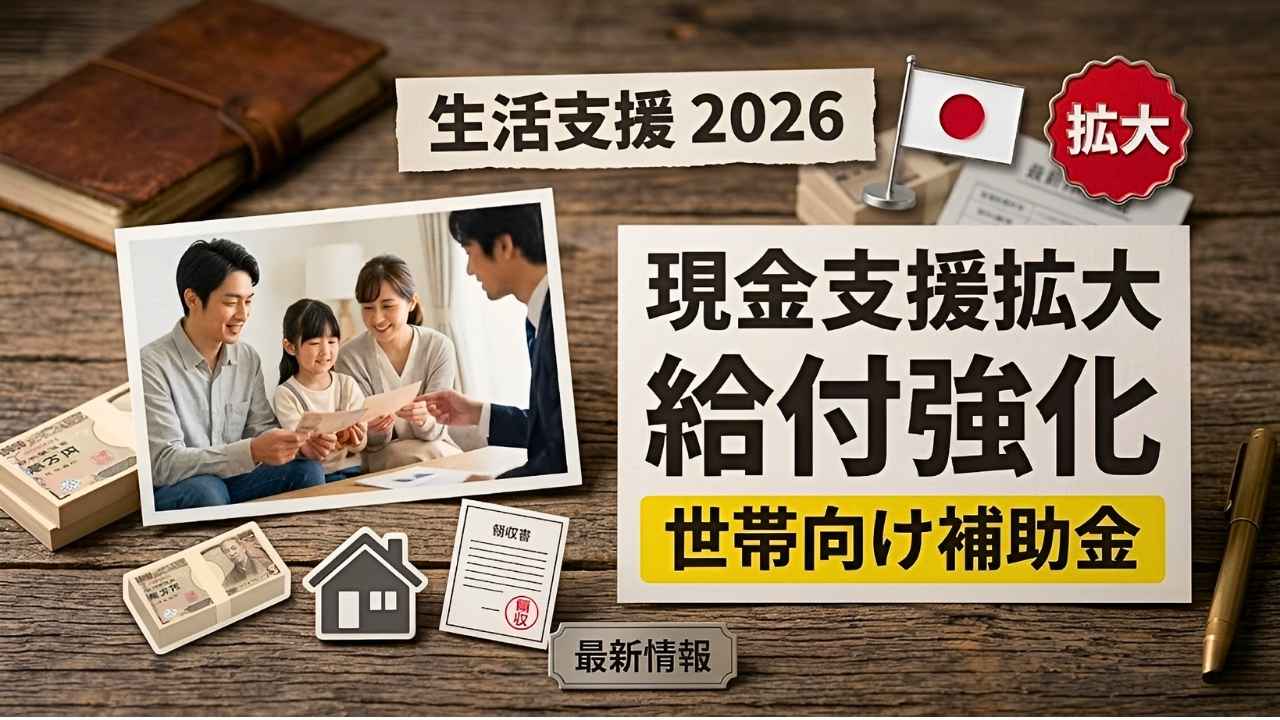 日本の低所得者支援2026｜世帯救済と生活安定のための施策