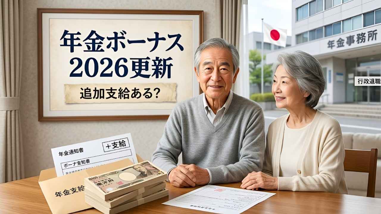 2026年日本の年金ボーナス|追加支給を受け取れる条件と確認方法
