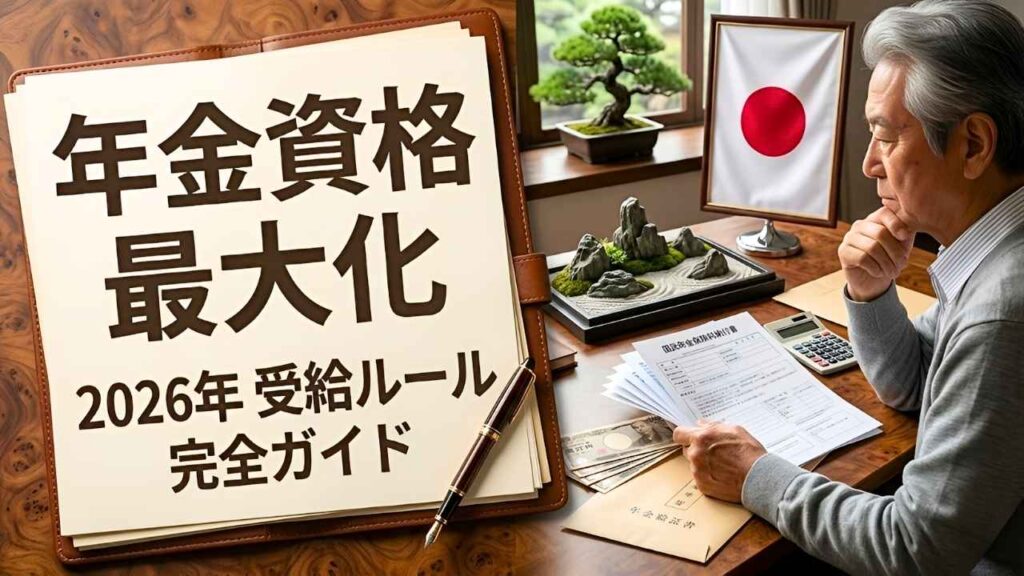 日本の年金受給資格2026|最大給付を得るための制度ルールと生活への影響