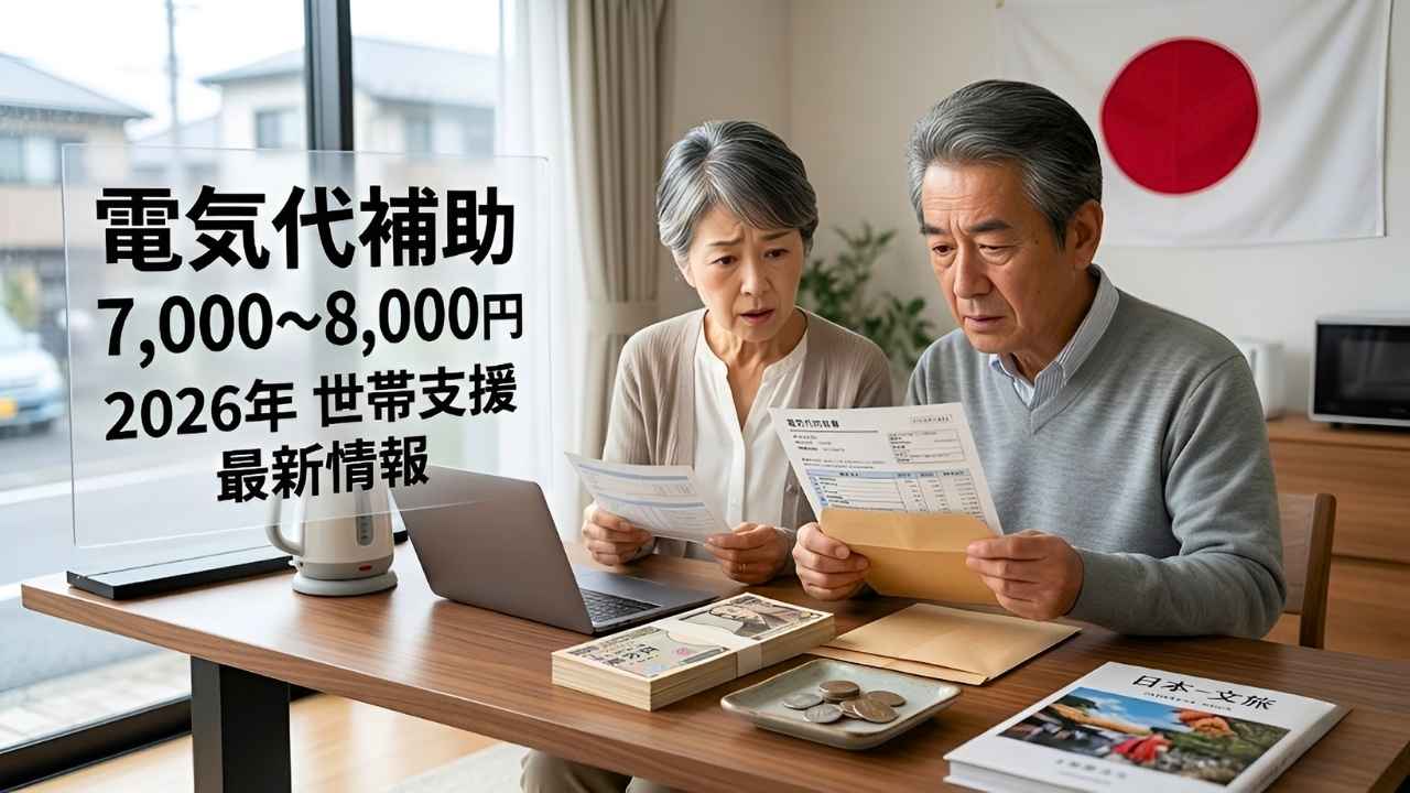 2026年日本政府の電力料金支援｜世帯向け最大7000円から8000円の補助金