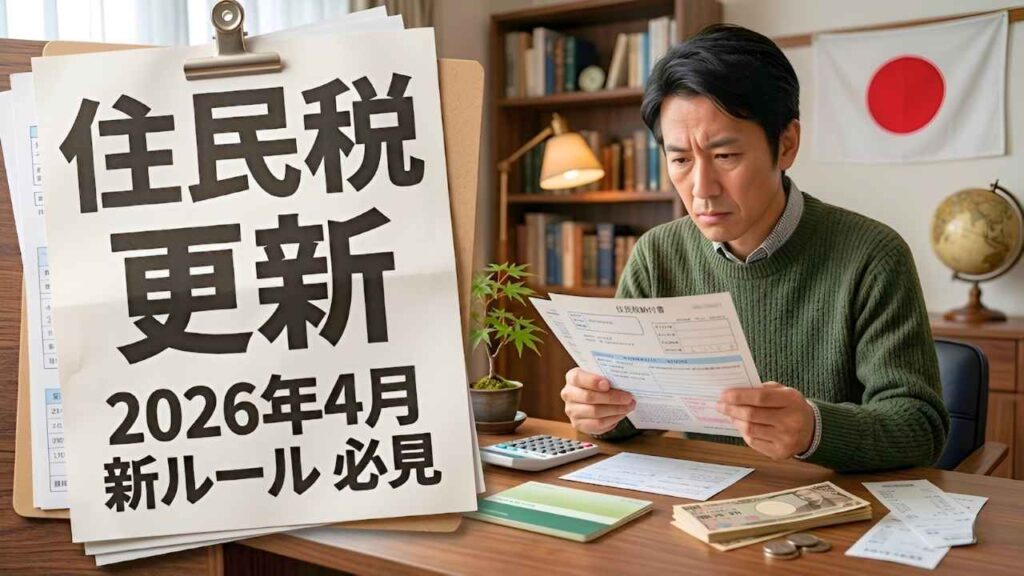 2026年4月日本の住民税最新情報|新年度から住民が知っておくべき重要な更新点