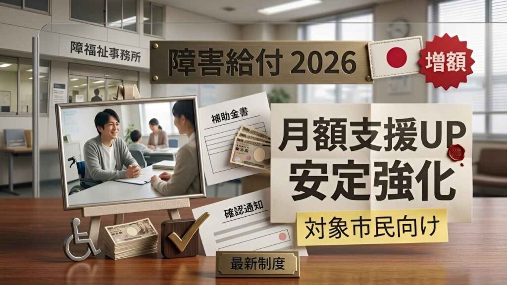 2026年日本の障害給付金最新情報｜対象市民向け月額支援を増額し経済的安定と生活費負担軽減を強化