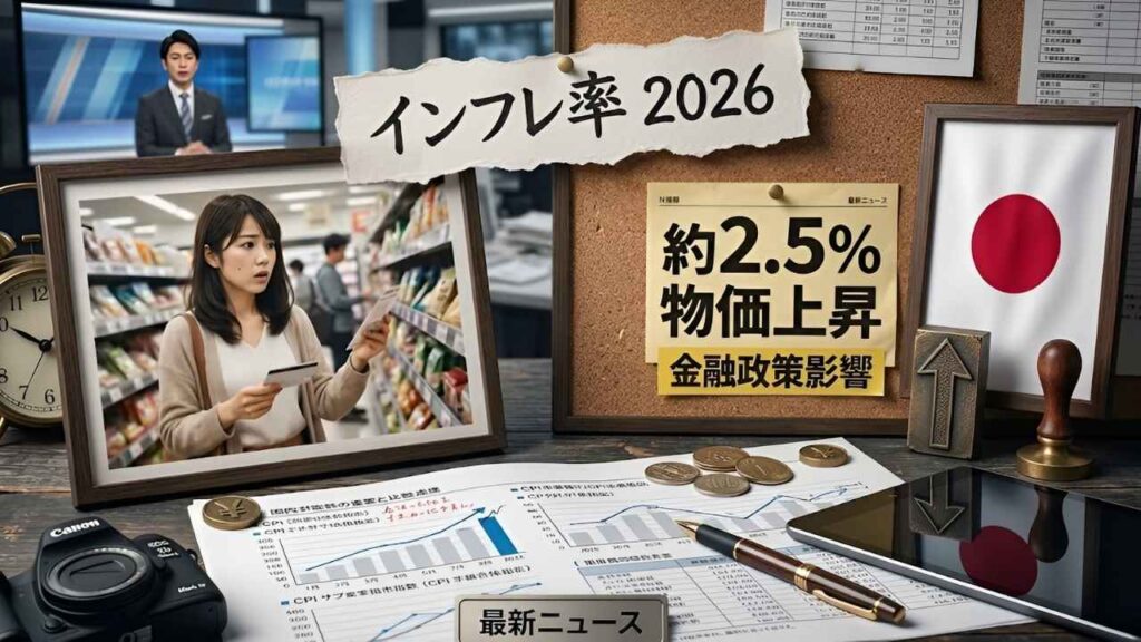 2026年最新日本インフレ率アップデート｜消費者物価約2.5％上昇と金融政策見通しによる家計・経済への影響