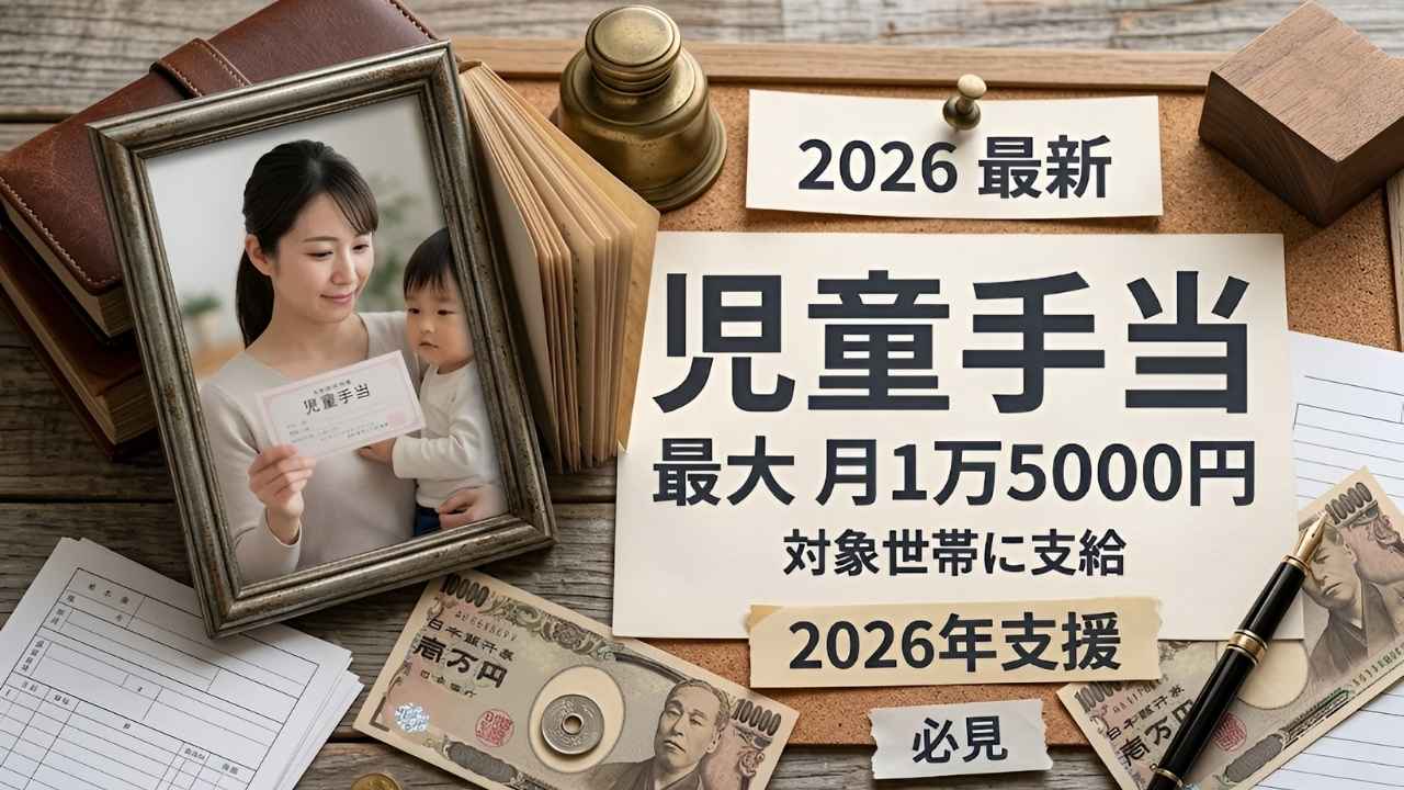 2026年日本児童手当最新制度｜対象世帯への月額最大1万5000円給付と申請ポイント