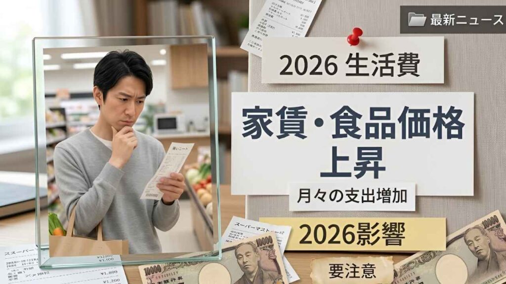 「日本生活費2026年最新版：家賃上昇・食費値上げで月々の支出はどう変わる？」