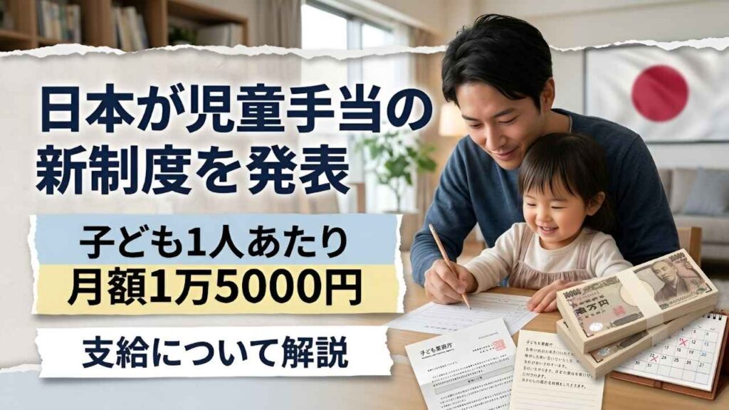 最新速報2026|日本の児童手当新制度で月額1万5000円が支給される仕組み